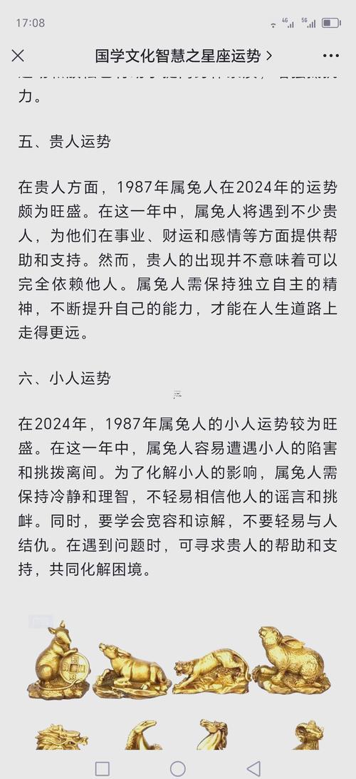 1987屬兔今年運氣
