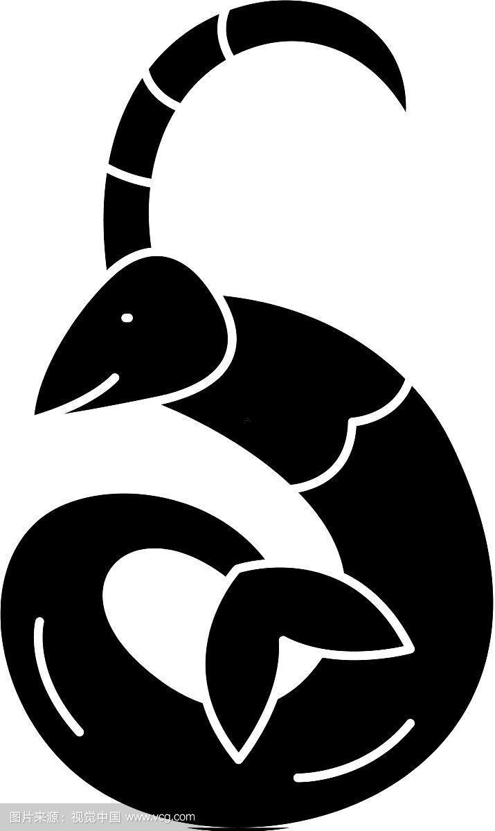 摩羯座符號(hào)黑色