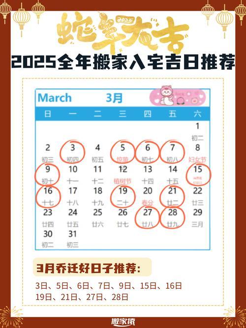 2025農歷八月搬廠吉日