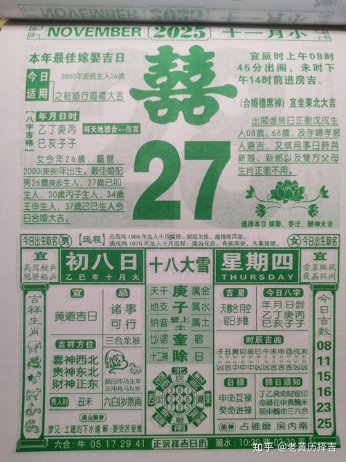 2025年十一月黃道吉日查詢