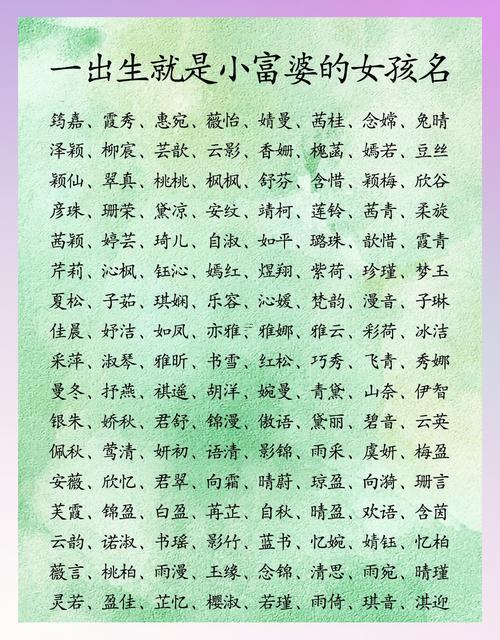 給女孩取名字