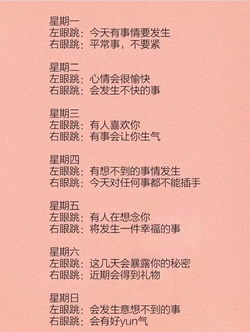 左右眼跳
