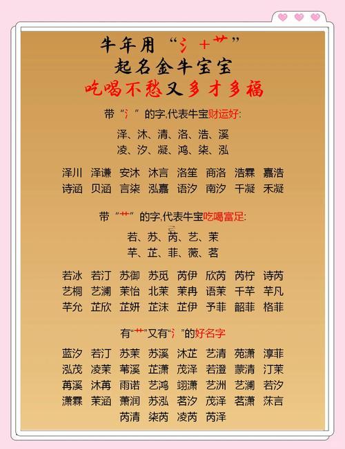 牛年男寶寶取名大全2021款