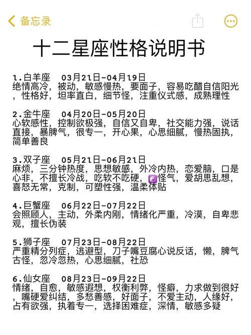 12星座最大的特點(diǎn)