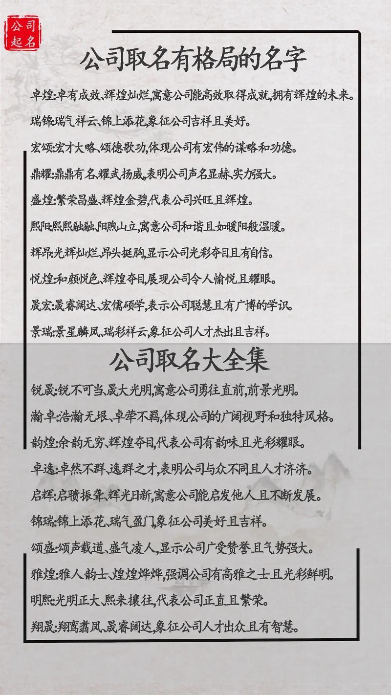 設(shè)計公司取名