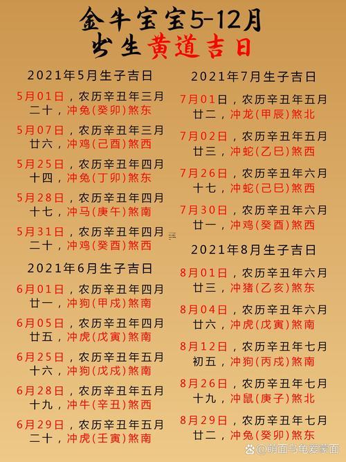 8月份黃道吉日生孩子
