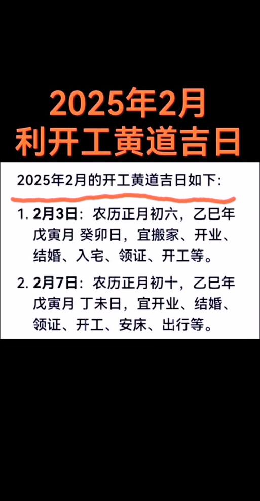 2025年12月最佳開工吉日