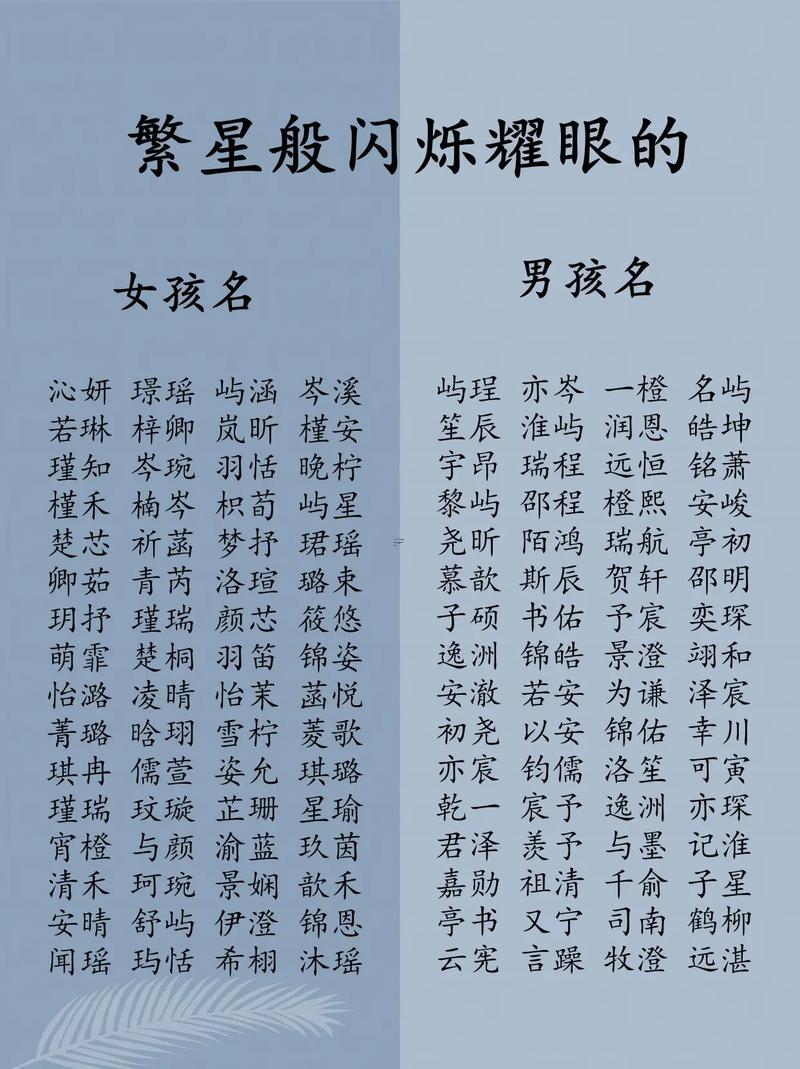 小孩子取名字