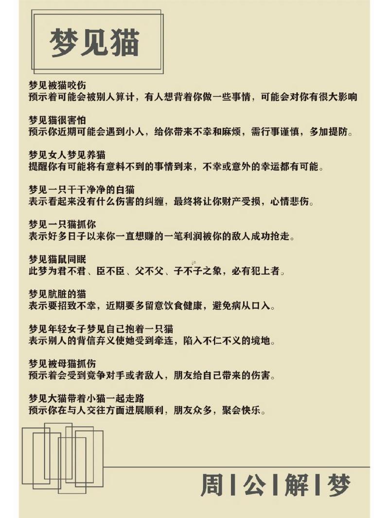 夢見貓拉屎