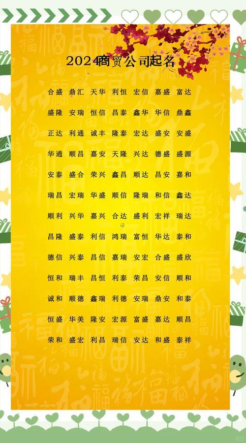 好聽且冷門的貿(mào)易公司名字