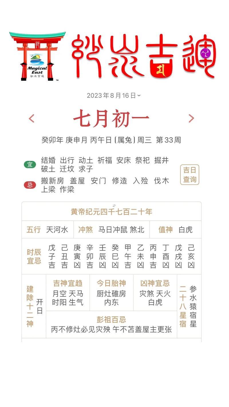 黃道吉日吉時查詢8月份