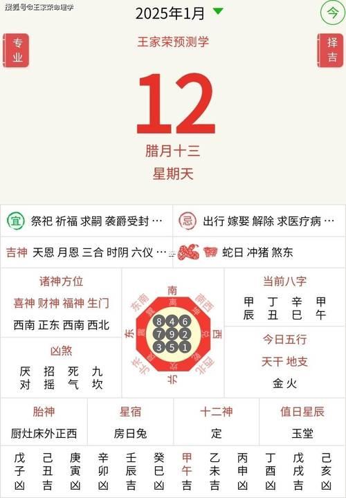 2025年12月考試黃道吉日