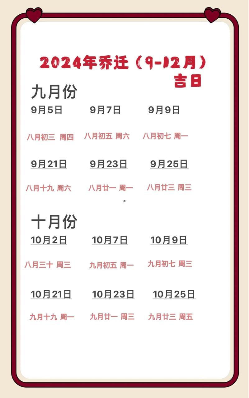 近幾天搬家吉日