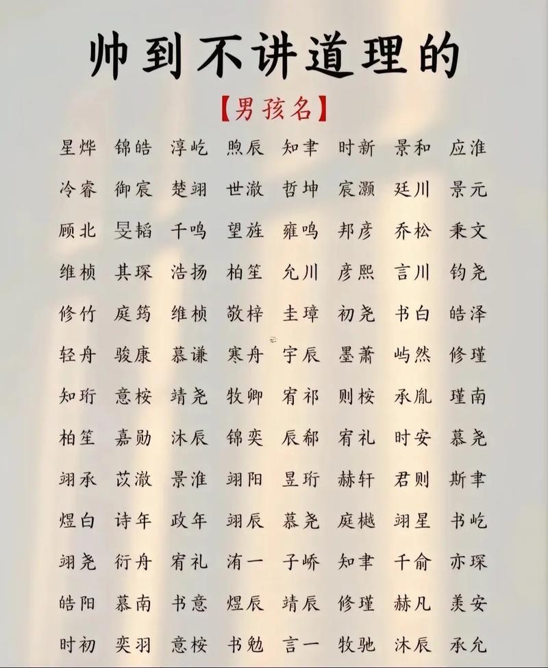 屬龍年姓男寶寶起名2024