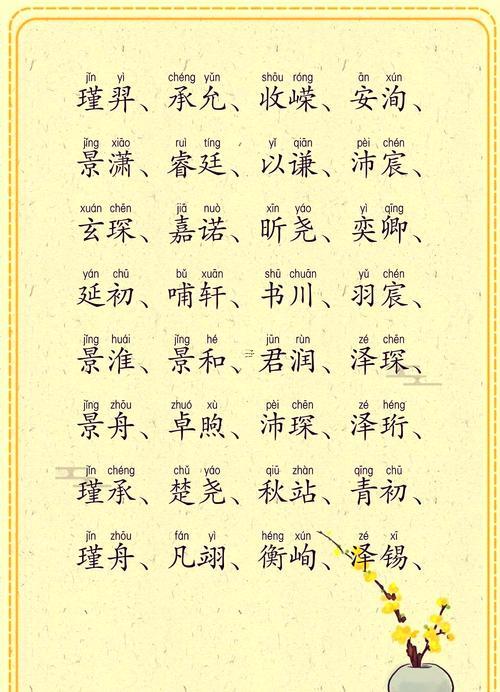 張姓男孩名字大全