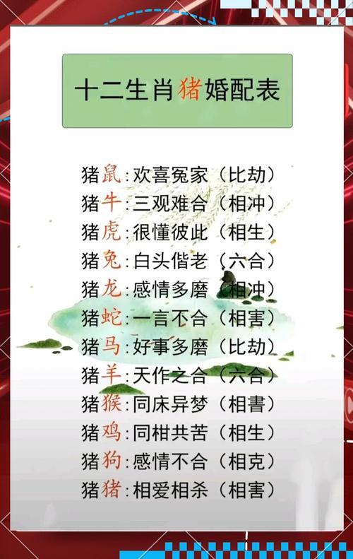 豬同何事屬相不配