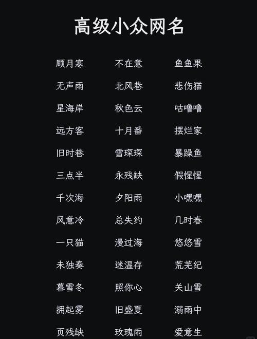 獨(dú)一無二的游戲家族名字