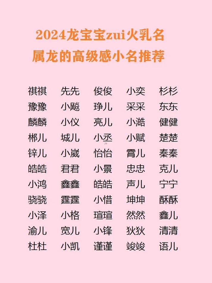男孩起名字