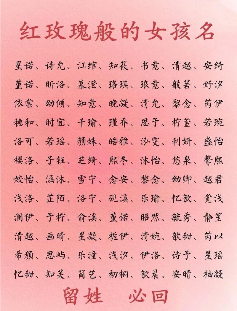 怎樣起名字最好聽女孩