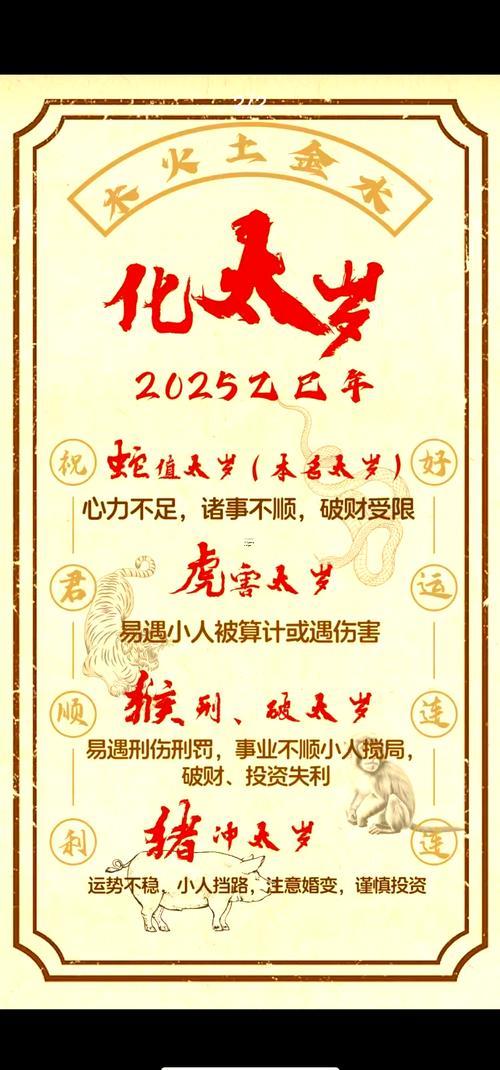 2025年馬年犯太歲的生肖