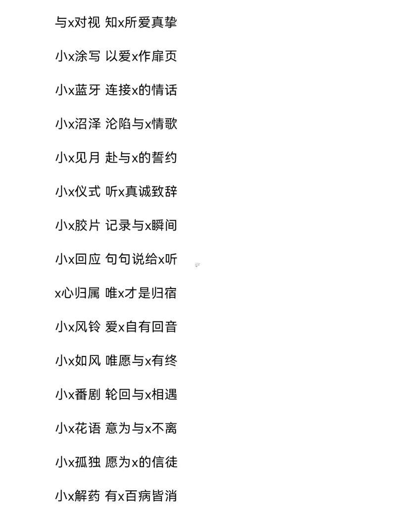 簡(jiǎn)短情侶名字大全