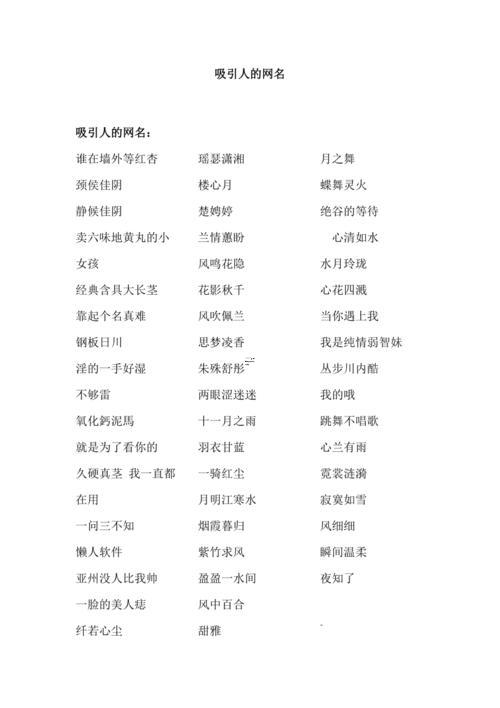 比較騷氣的網(wǎng)名