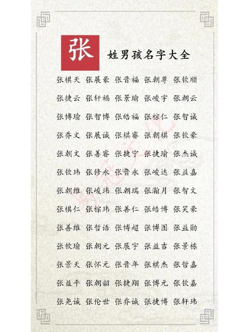 張姓好名字