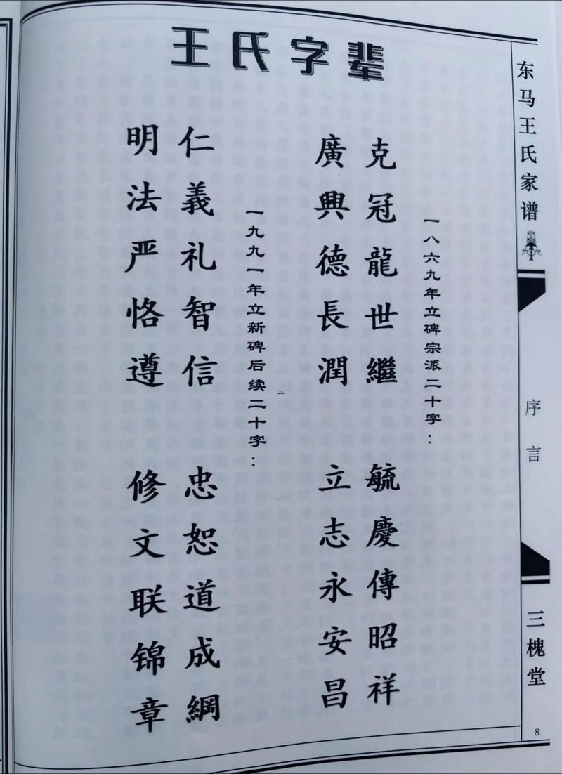 王姓24字輩
