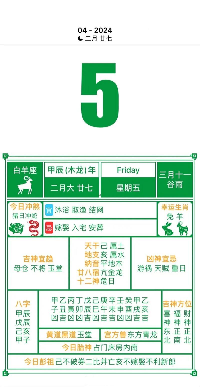 四月哪幾天是吉日