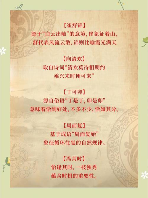 富有詩意的名字