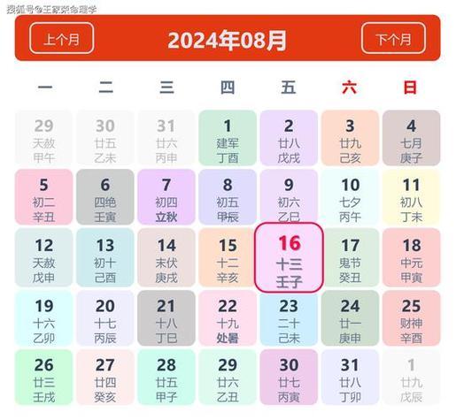 2025年8月八月興旺黃道吉日大全