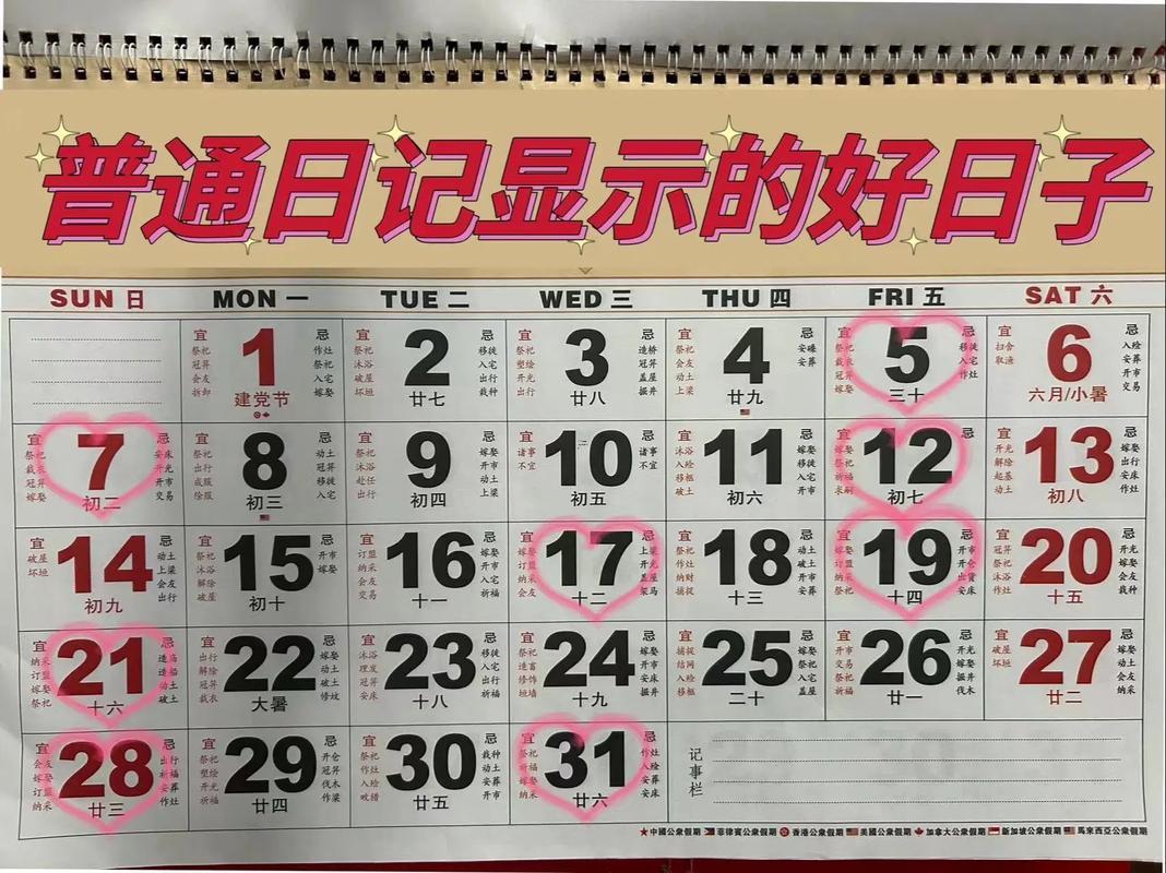 七月婚娶吉日查詢