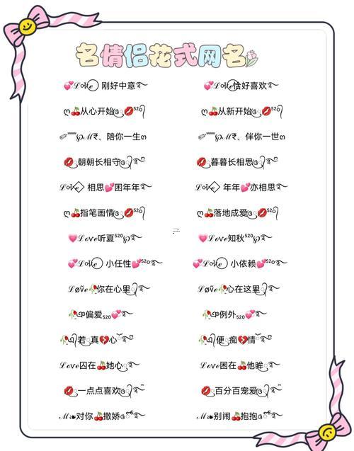 網(wǎng)絡(luò)情侶名字