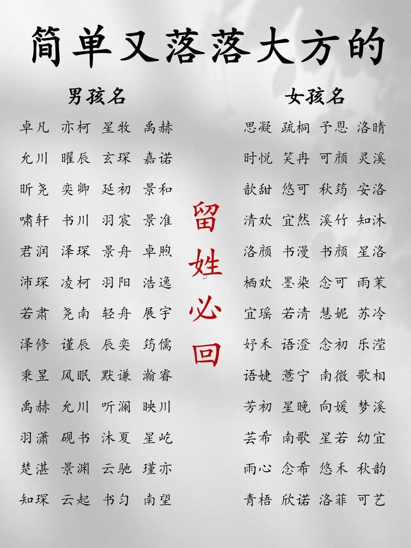 男孩名子