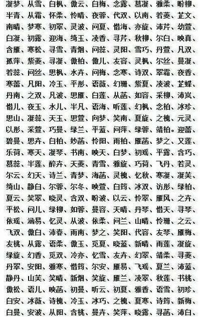 經(jīng)典女孩名字