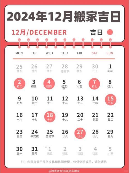 12月提車吉日預(yù)覽圖表