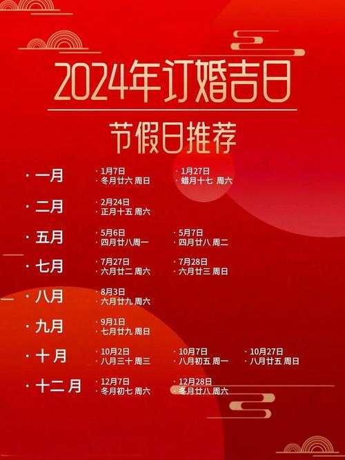 8月份訂婚吉日一覽表