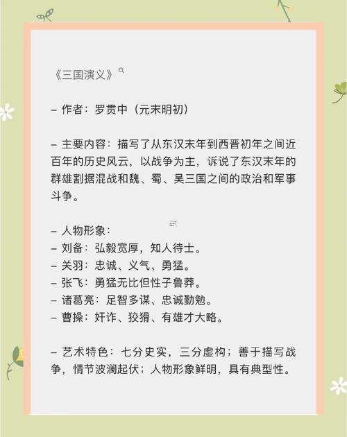 古代四大名著作者及朝代