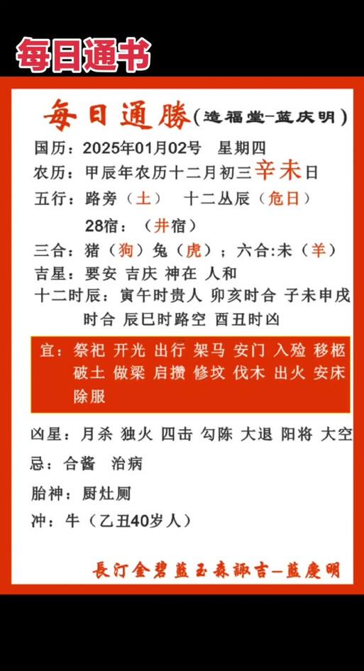 2026年1月修墳吉日一覽表