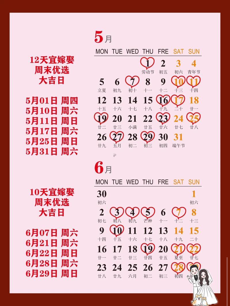 2025年12月結(jié)婚好日子推薦