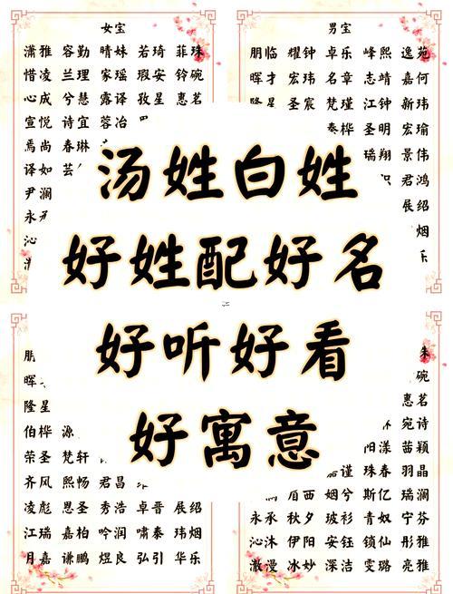 姓白的名字