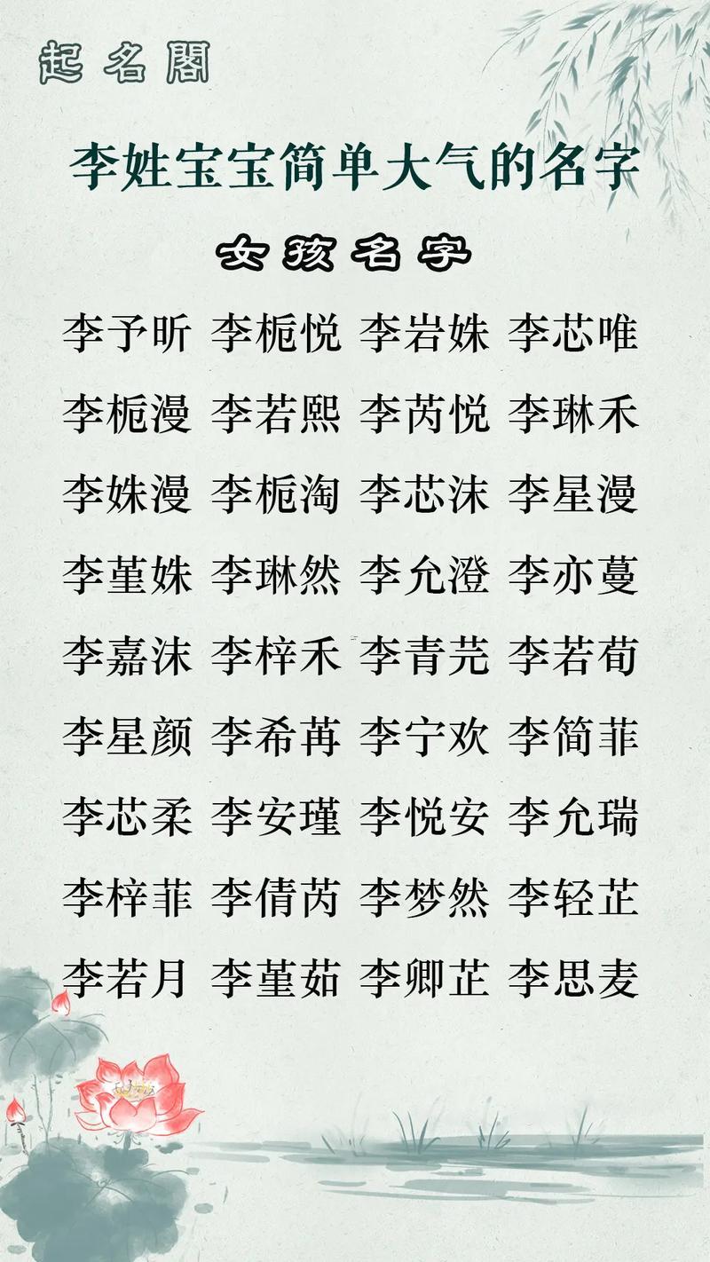 李字取名