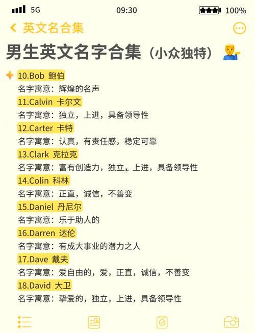 最好聽的英文名字