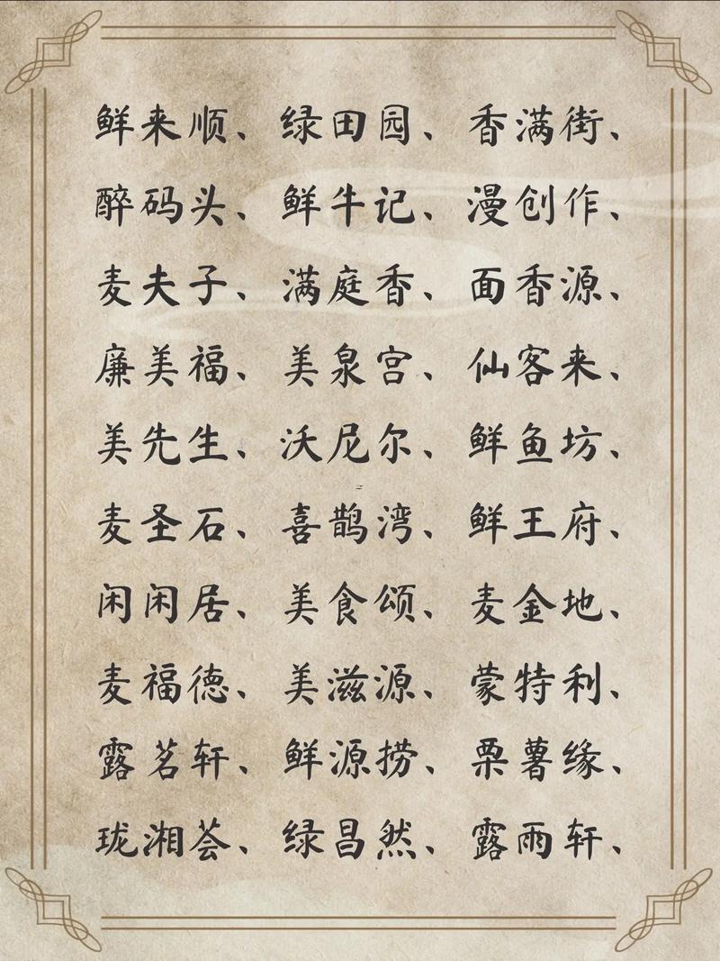 飯店名大全