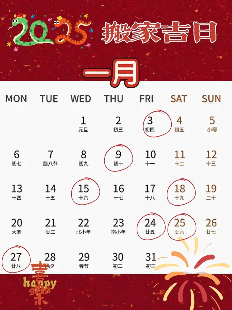 2025年12月搬遷好日子