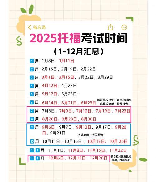 2025年8月報考吉日