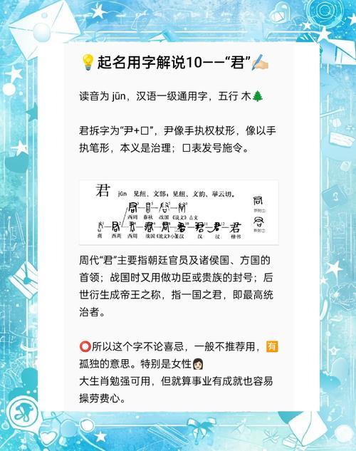 帶君字的女孩名