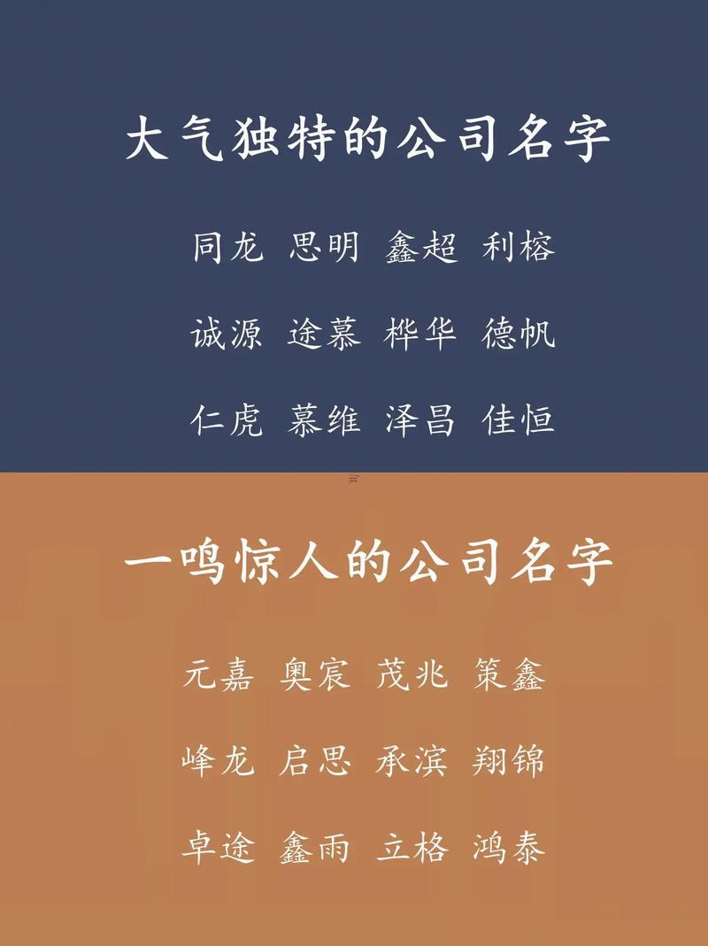 機(jī)械公司名字寓意好輕松記