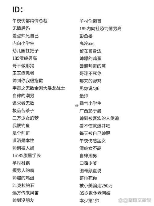 游戲家族名字前綴大全