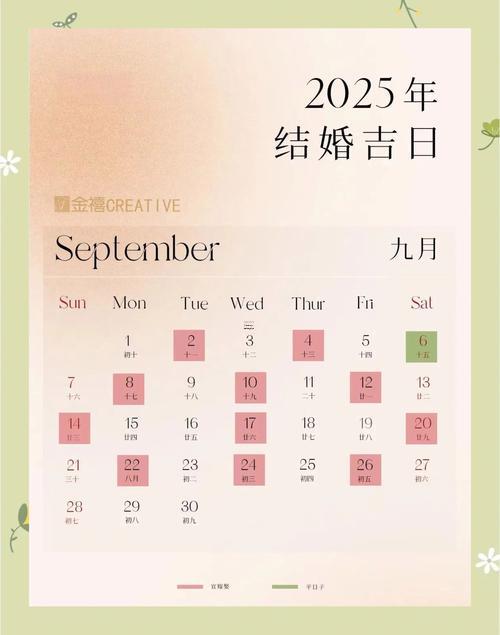 2025年9月結(jié)婚吉日查詢